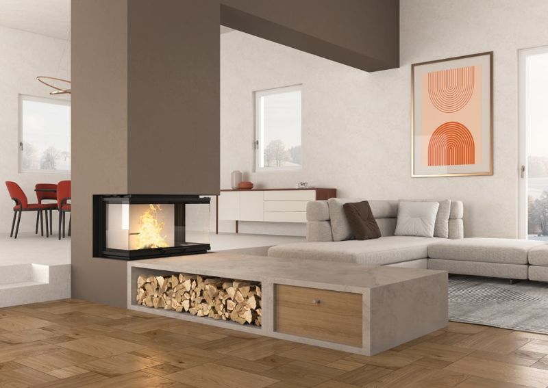 Italian wood burning fireplace